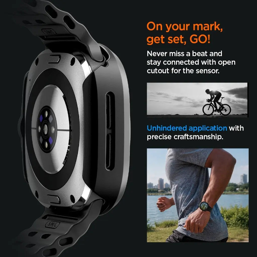 Spigen Samsung Watch Ultra 2 Case (47mm) Thin Fit 360 with Tempered Glass Galaxy Watch Ultra 2 Case