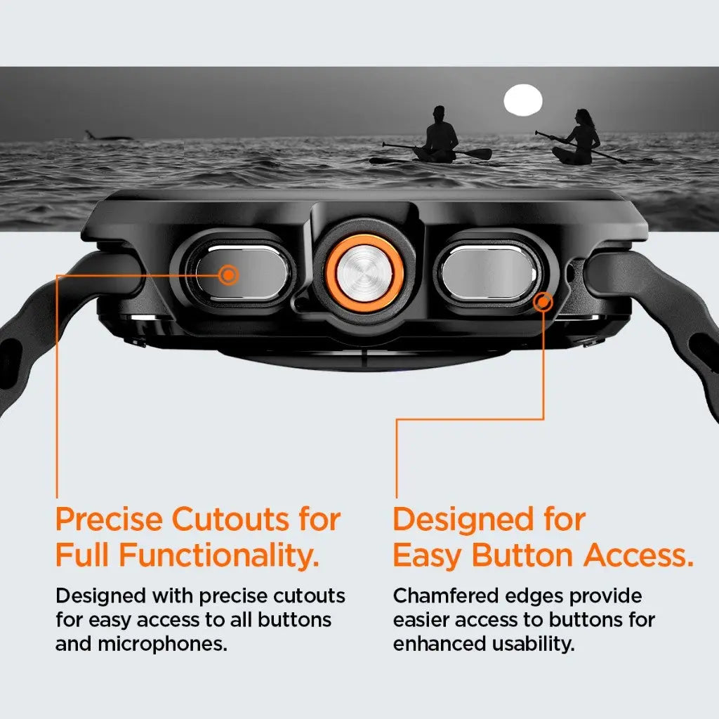 Spigen Samsung Watch Ultra 2 Case (47mm) Thin Fit 360 with Tempered Glass Galaxy Watch Ultra 2 Case