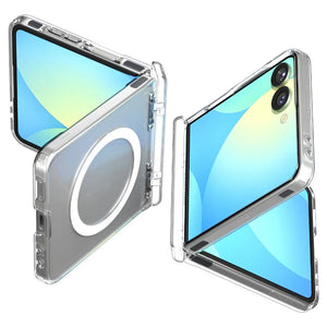 Spigen Samsung Z Flip 7 Case Ultra Hybrid Pro MagFit Magnetic Phone Case Galaxy Z Flip 7 Case Clear Case Drop Protection
