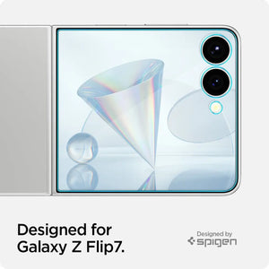 Spigen Samsung Z Flip 7 Tempered Glass Glas.tR EZ Fit HD [1 Pack] Galaxy Z Flip 7 Screen Protector With 9H Hardness