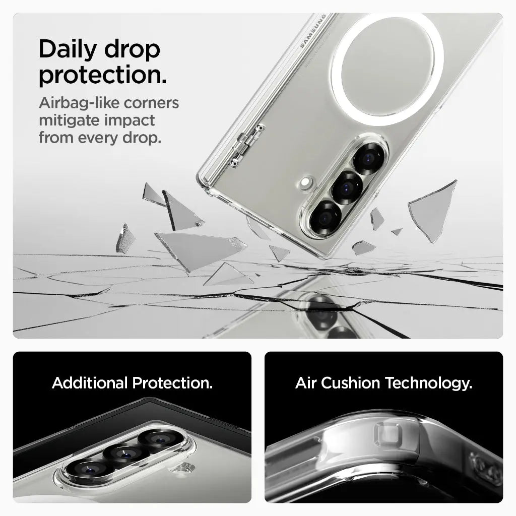 Spigen Samsung Z Fold 7 Case Ultra Hybrid Pro MagFit Magnetic Phone Case Galaxy Z Fold 7 Case Magnetic Case Clear Case