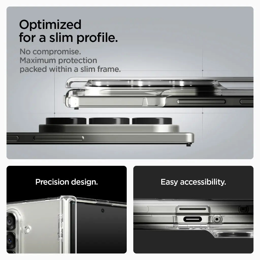 Spigen Samsung Z Fold 7 Case Ultra Hybrid Pro MagFit Magnetic Phone Case Galaxy Z Fold 7 Case Magnetic Case Clear Case