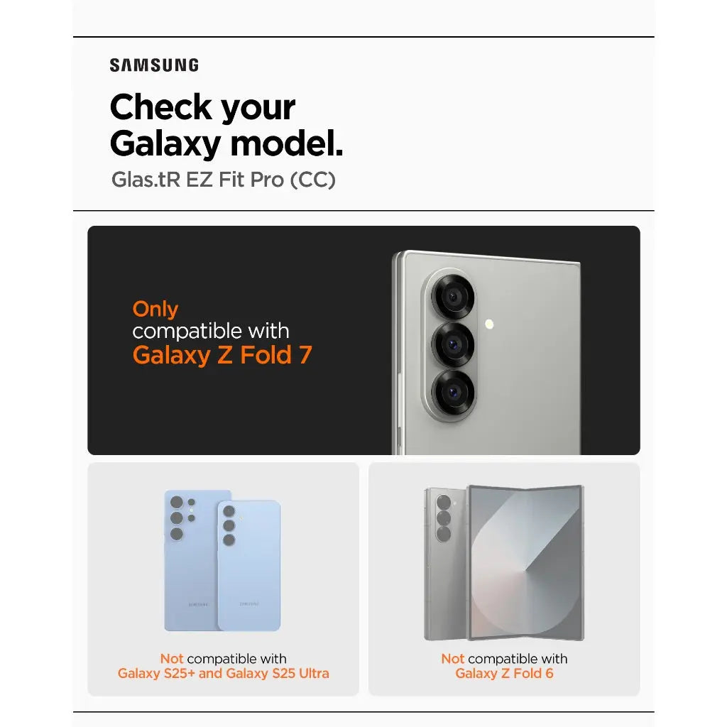 Spigen Samsung Z Fold 7 Tempered Glass [1 Pack] Glas.tR EZ Fit Pro HD Galaxy Z Fold 7 Screen Protector With 9H Hardness