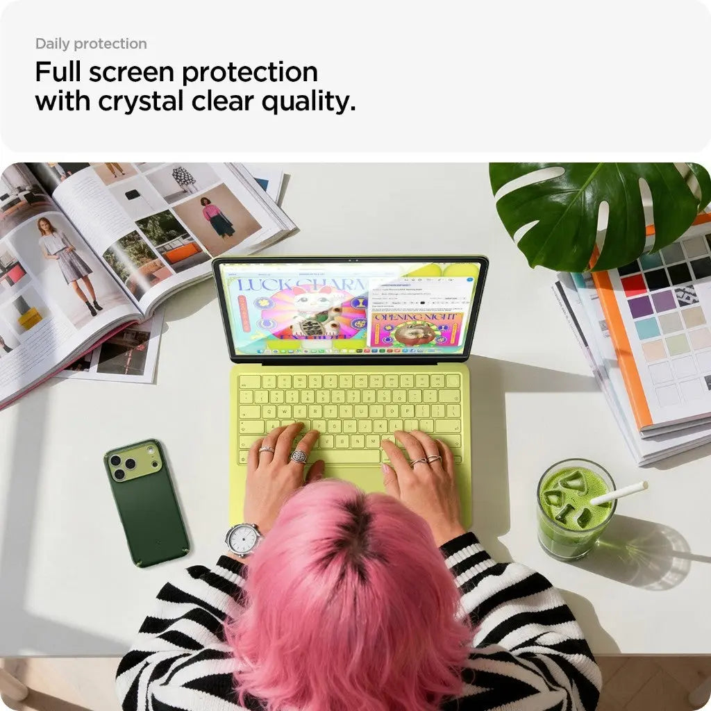 Spigen Screen Protector Tempered Glass Full Cover compatible with MacBook Neo 13