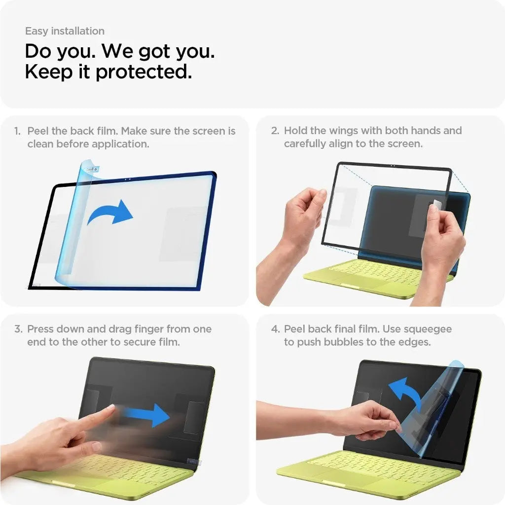 Spigen Screen Protector Tempered Glass Full Cover compatible with MacBook Neo 13
