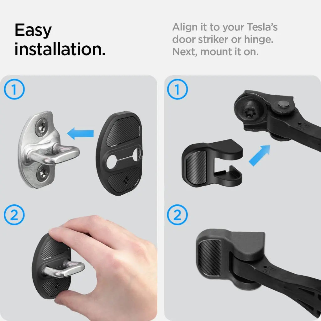 Spigen Tesla Model Y 2025 Refresh (Juniper) & Tesla Model 3 (2017-2025) Door Striker and Hinge Cover Tesla Accessories