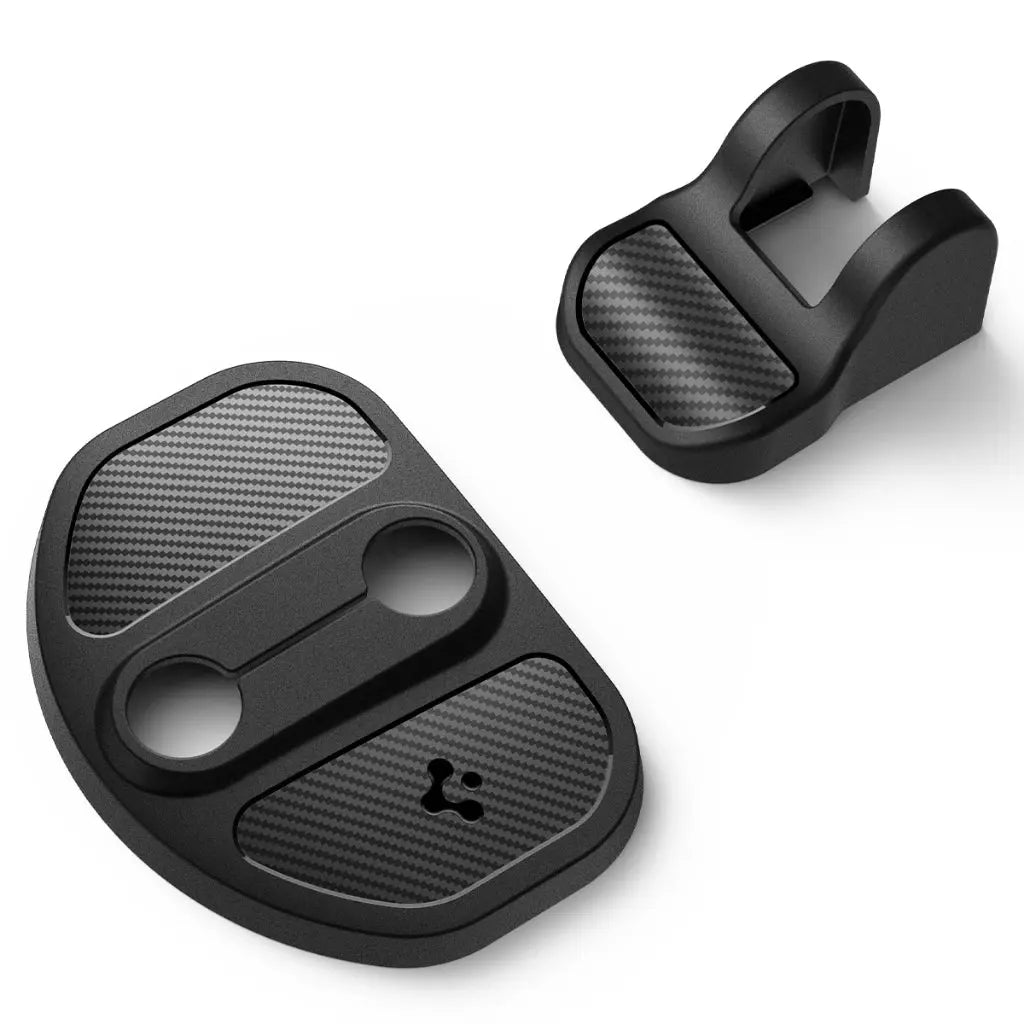 Spigen Tesla Model Y (~2025 Juniper) Model 3 (Highland 2024~) S X Brillenhalter, 2 Stück Vegan Leder Brillenhalter KFZ Auto Sonnenblende, Sonnenbrillen Halterung für Tesla, VW, BMW und mehr - Schwarz Spigen Tesla Model Y (~2025 Juniper) Model 3 (Highland 2024~) S X Brillenhalter, 2 Stück Vegan Leder Brillenhalter KFZ Auto Sonnenblende, Sonnenbrillen Halterung für Tesla, VW, BMW und mehr - Schwarz