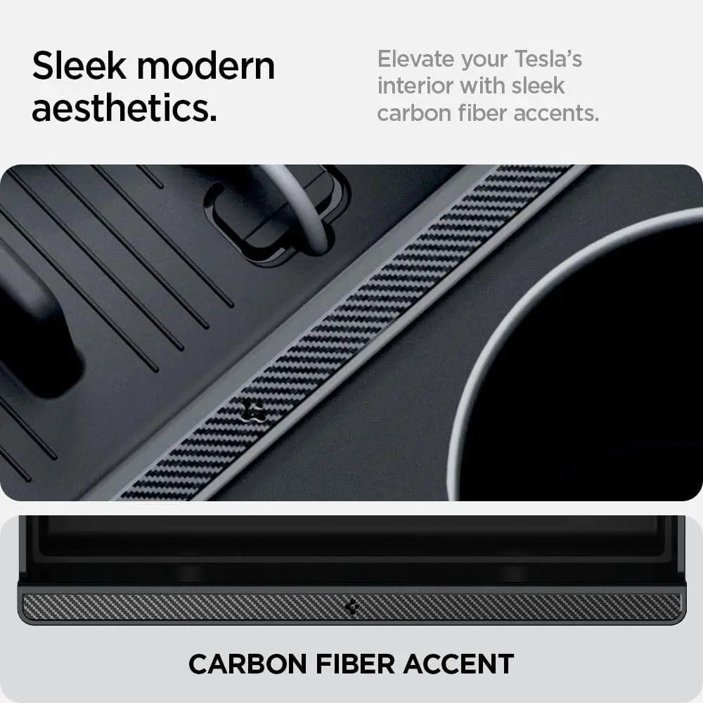 Spigen Tesla Model Y Juniper (2026/2025) & Model 3 Highland (2025/2024) Center Console Organizer Tesla Accessories