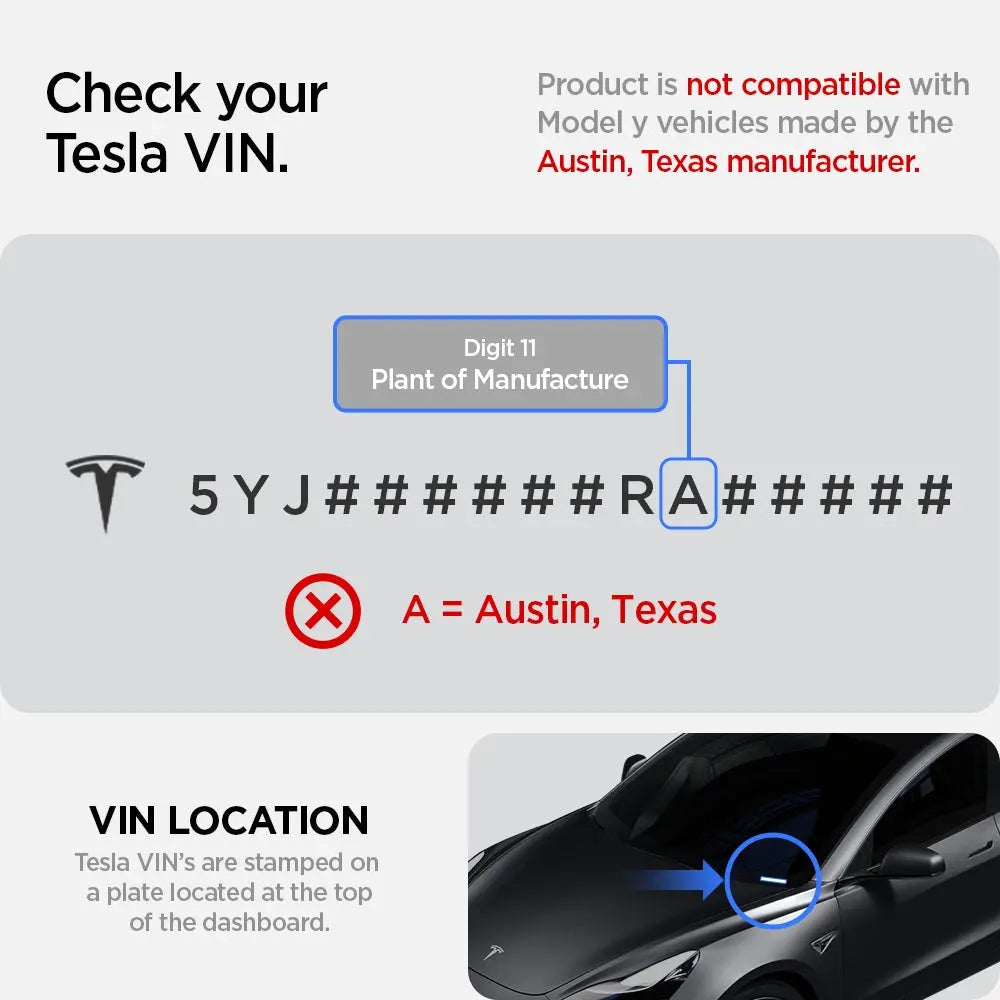 Spigen Tesla Model Y (2020-2024) & Model 3 (2017-2023) Under Screen Storage Organizer Tesla Model Y Accessories