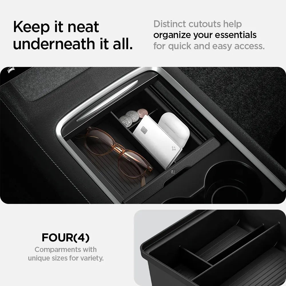 Spigen Tesla Model Y (2021-2024) & Model 3 (2021-2023) Center Console Organizer Tesla Model Y Accessories