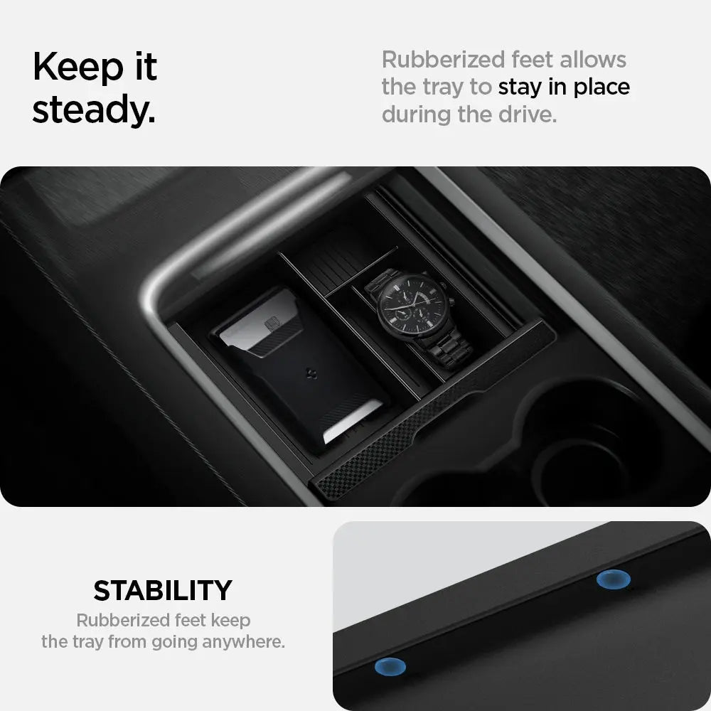 Spigen Tesla Model Y (2021-2024) & Model 3 (2021-2023) Center Console Organizer Tesla Model Y Accessories