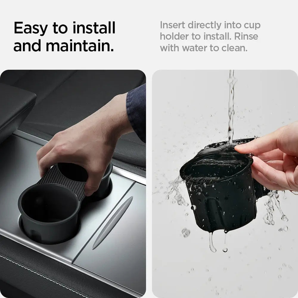 Spigen Tesla Model Y (2021-2024) & Model 3 (2021-2023) Cup Holder Insert Flush Fit Tesla Model Y Accessories