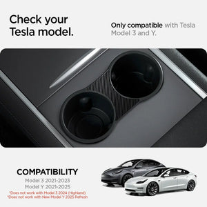 Spigen Tesla Model Y (2021-2024) & Model 3 (2021-2023) Cup Holder Insert Flush Fit Tesla Model Y Accessories