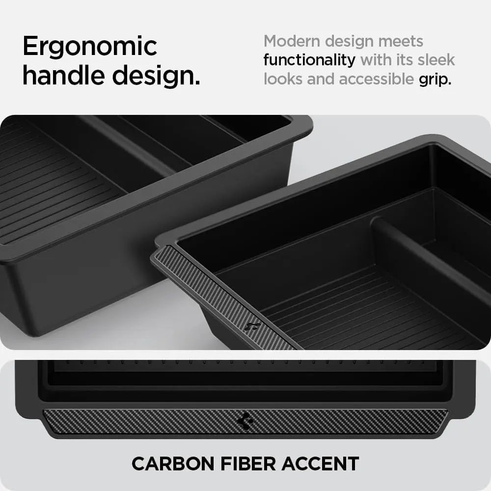 Spigen Tesla Model Y (2025) Juniper / Model 3 (2024-2025) Center Console Organizer Tray with Smooth Slide Technology