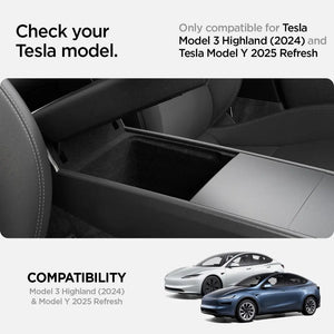 Spigen Tesla Model Y (2025) Juniper / Model 3 (2024-2025) Highland Armrest Console Organizer Tesla Car Accessories