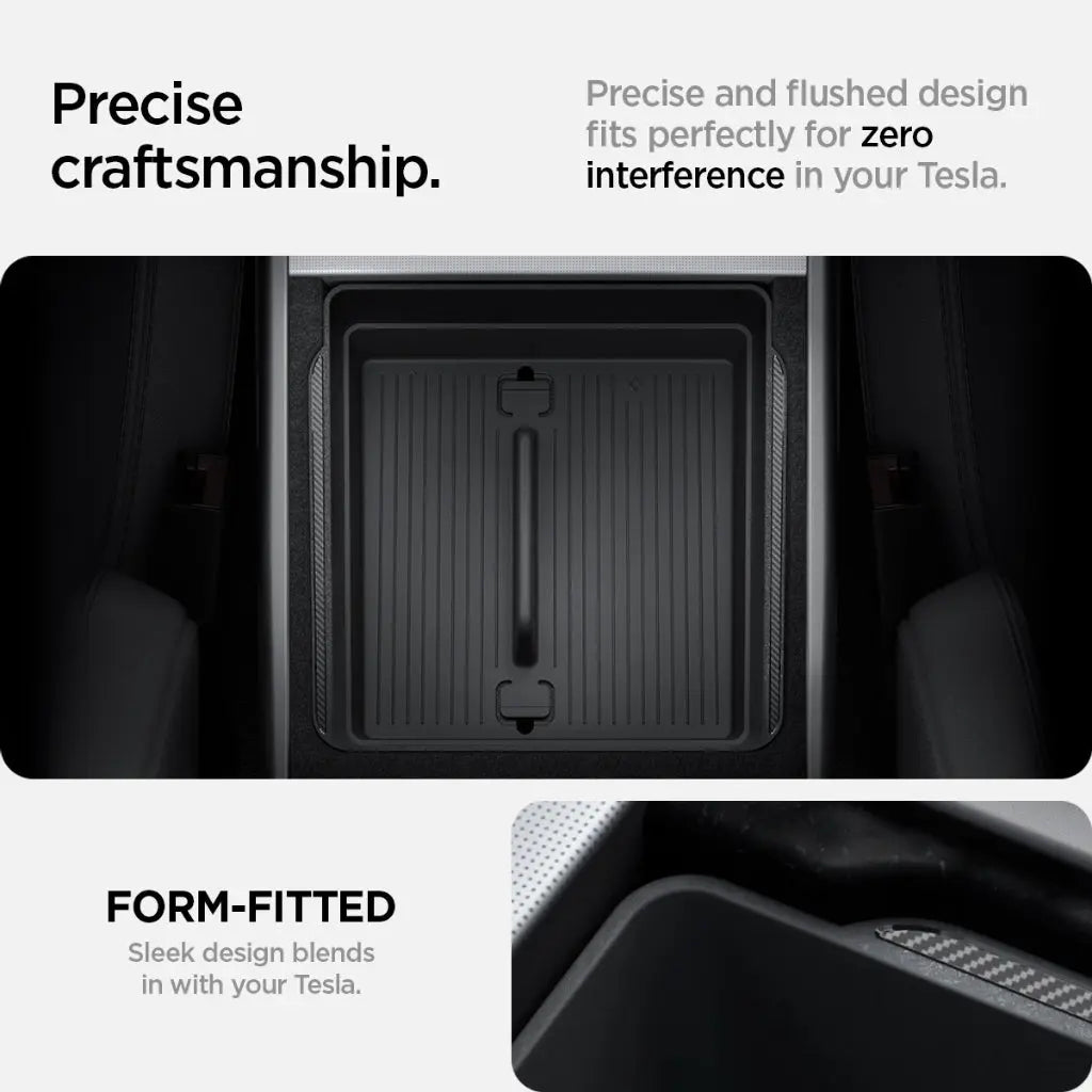 Spigen Tesla Model Y (2025) Juniper / Model 3 (2024-2025) Highland Armrest Console Organizer Tesla Car Accessories