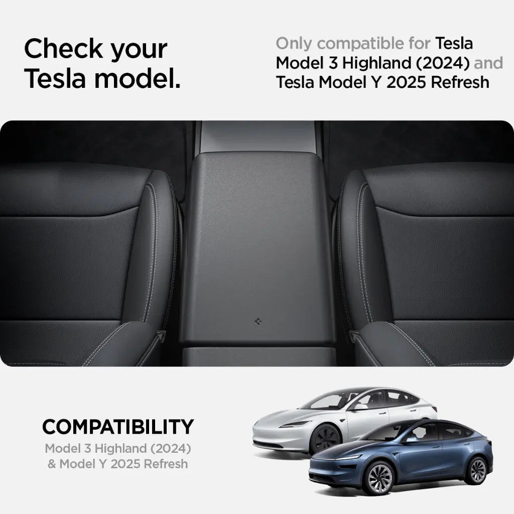 Spigen Tesla Model Y (2025) Juniper / Model 3 (2024-2025) Highland Center Console Armrest Cover Tesla Car Accessories