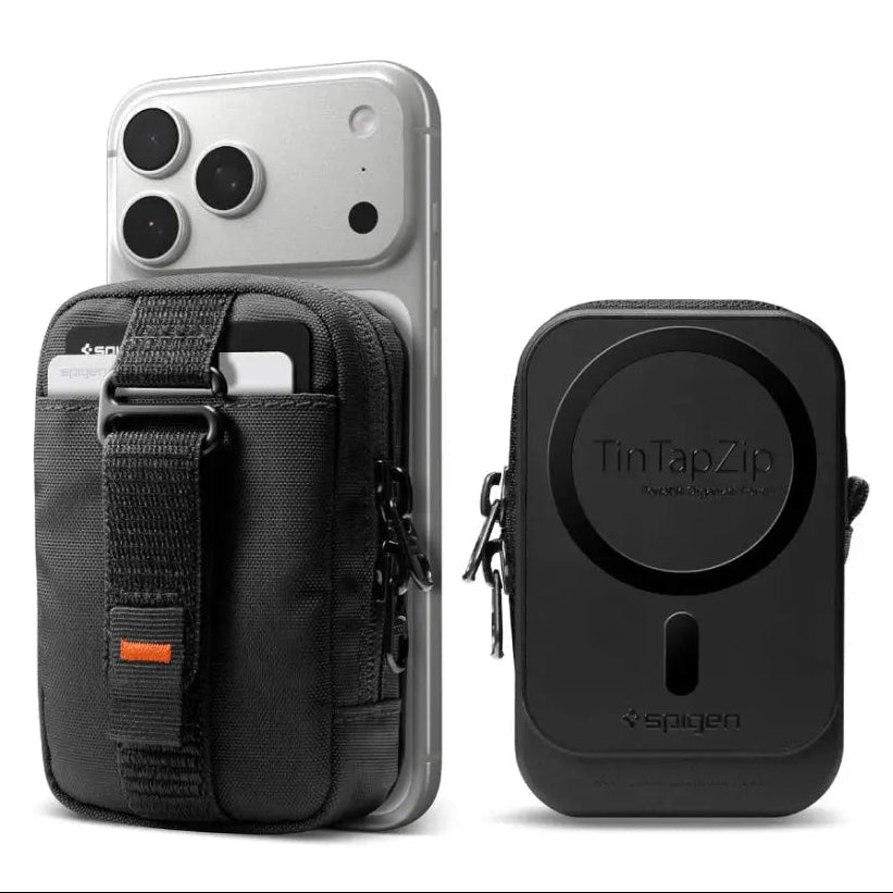Spigen TinTap Zip Magnetic Card Holder Wallet Gadget Pouch Travel Pouch Cable Organizer Travel Bag