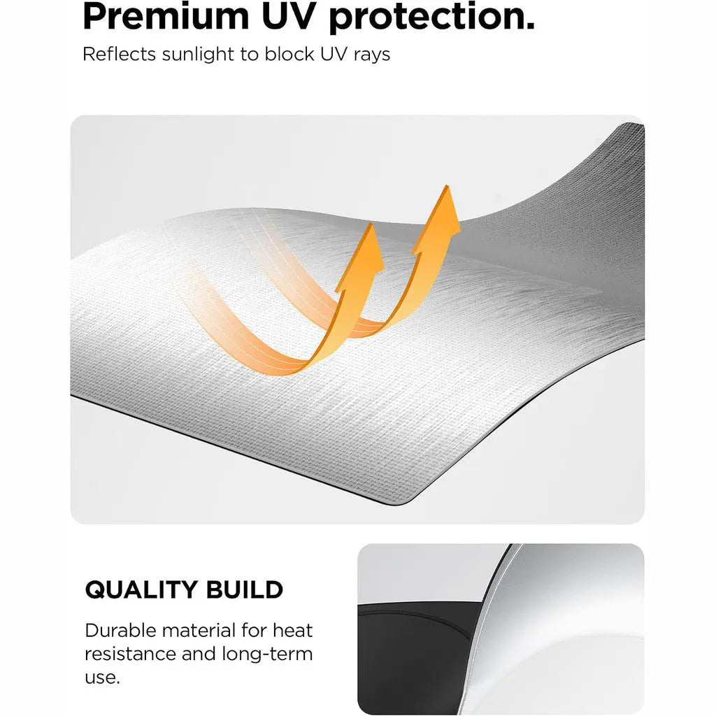 Spigen Universal Car Sun Shade with UV & Heat Protection Windshield Car Front Sunshade UO260 (M)
