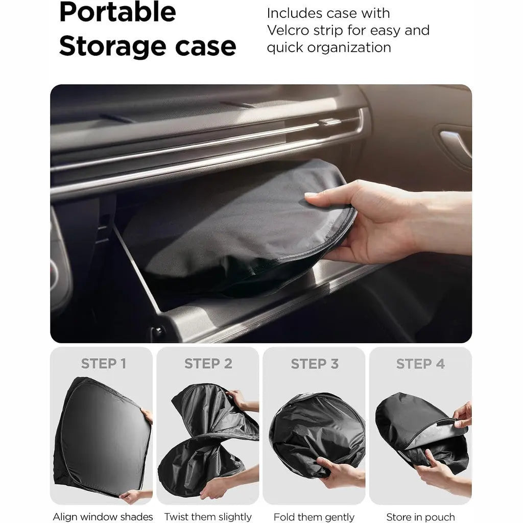 Spigen Universal Car Sun Shade with UV & Heat Protection Windshield Car Front Sunshade UO260 (M)