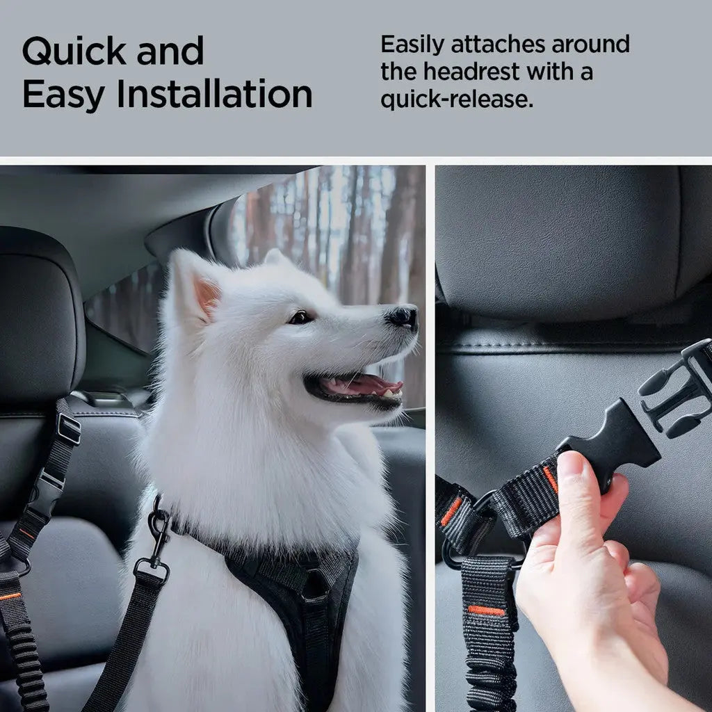 Spigen Universal Dog Seat Belt Headrest Pet Seat Belt Holder Seat Belt Clip Car Accessories PS100