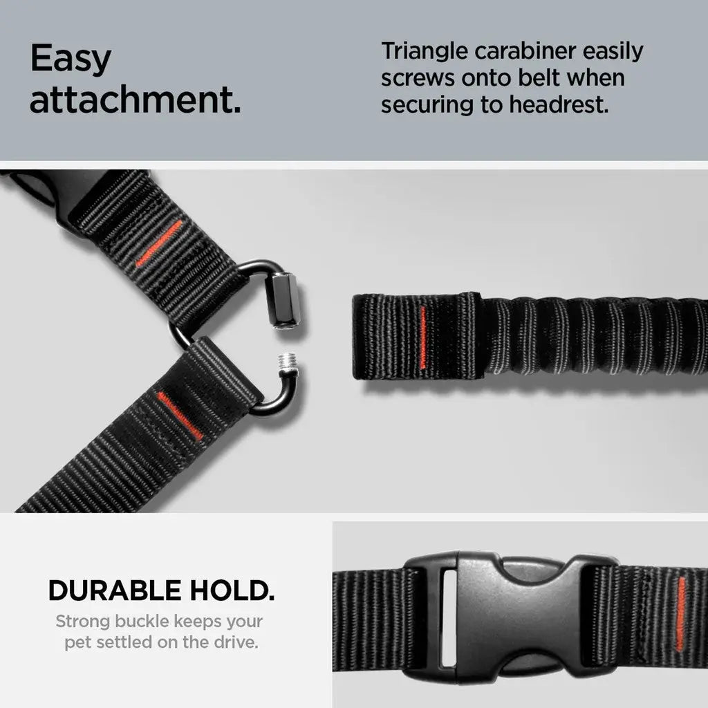 Spigen Universal Dog Seat Belt Headrest Pet Seat Belt Holder Seat Belt Clip Car Accessories PS100
