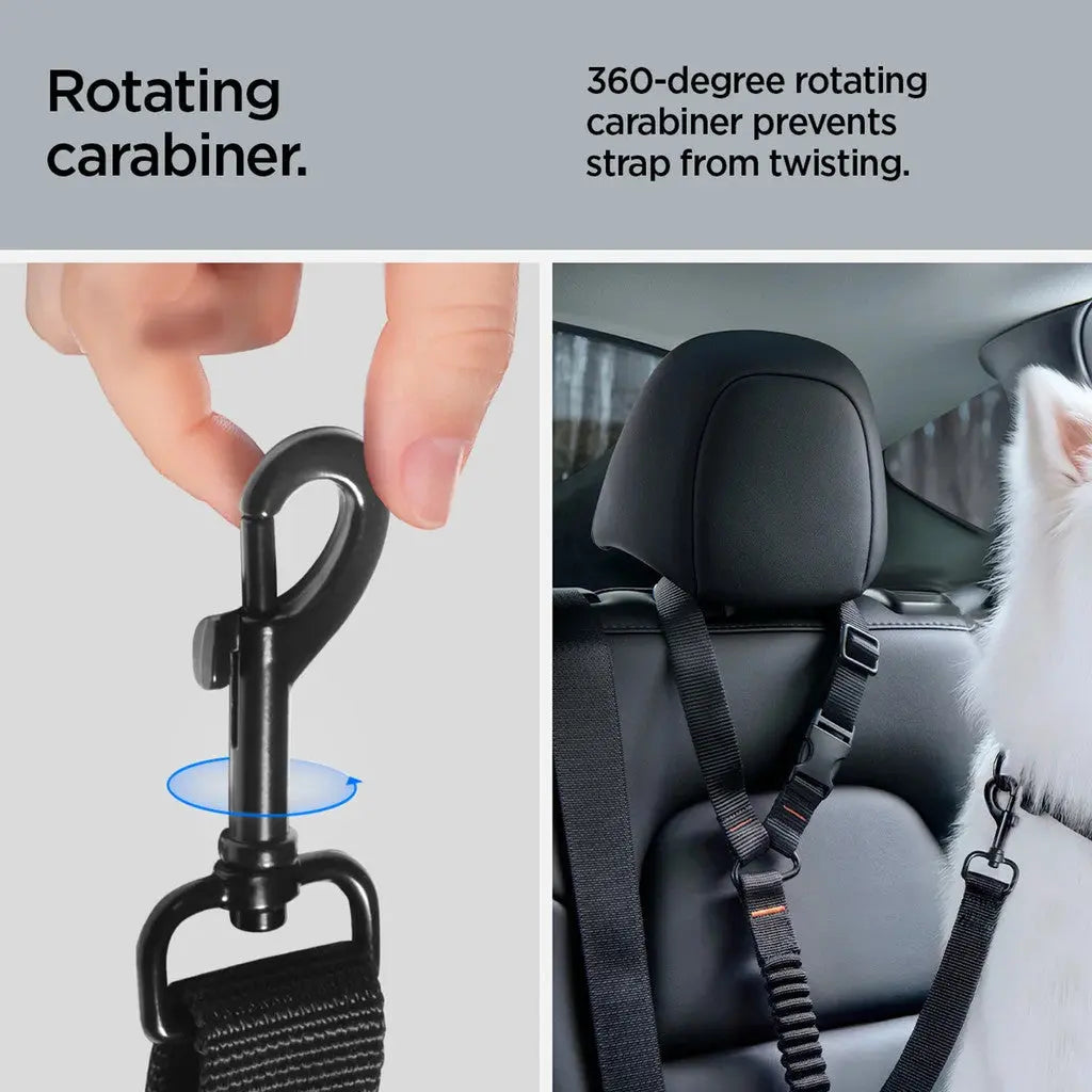 Spigen Universal Dog Seat Belt Headrest Pet Seat Belt Holder Seat Belt Clip Car Accessories PS100