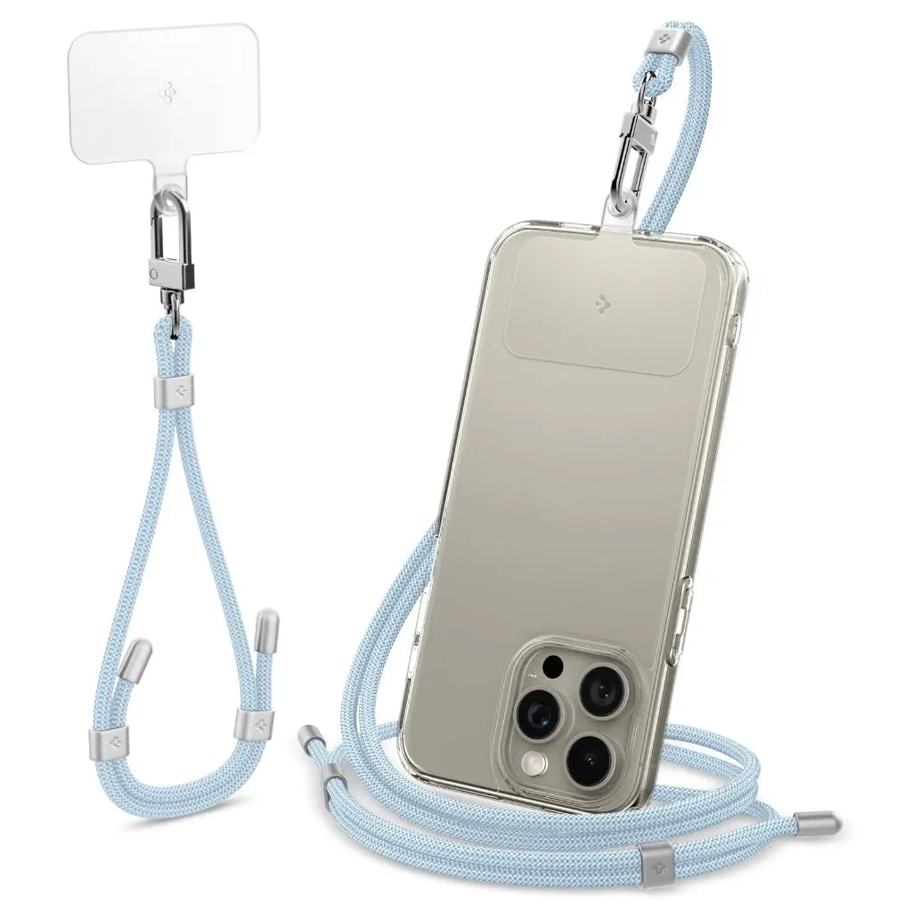 Spigen Universal Phone Lanyard Set CrossBody Strap + Wrist Strap With ConTag Adjustable Phone Strap Lanyard Strap