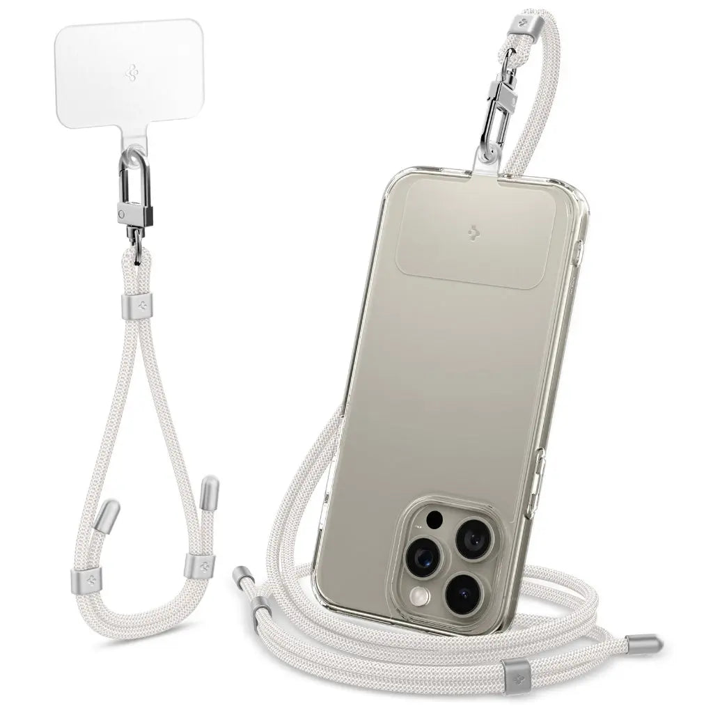 Spigen Universal Phone Lanyard Set CrossBody Strap + Wrist Strap With ConTag Adjustable Phone Strap Lanyard Strap