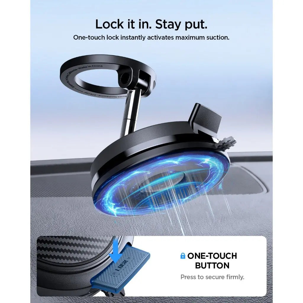 Spigen VacuumLock Magnetic Car Phone Holder STK100 For Screen / Windshield /  Dashboard Car Mount Phone Stand Holder