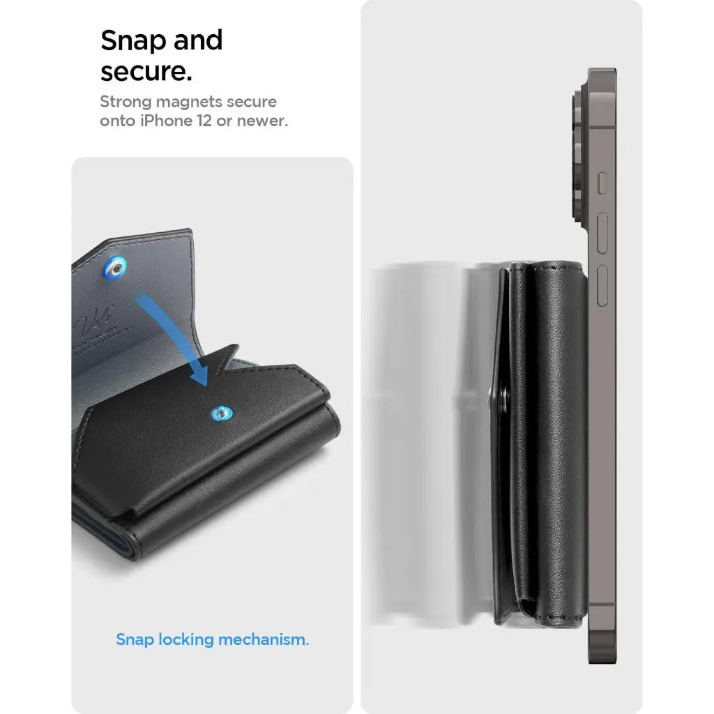 Spigen Valentinus Pro Magnetic Card Holder 3 Cards Magnetic Wallet Card Wallet Compatible with iPhone 16/15/14/13/12