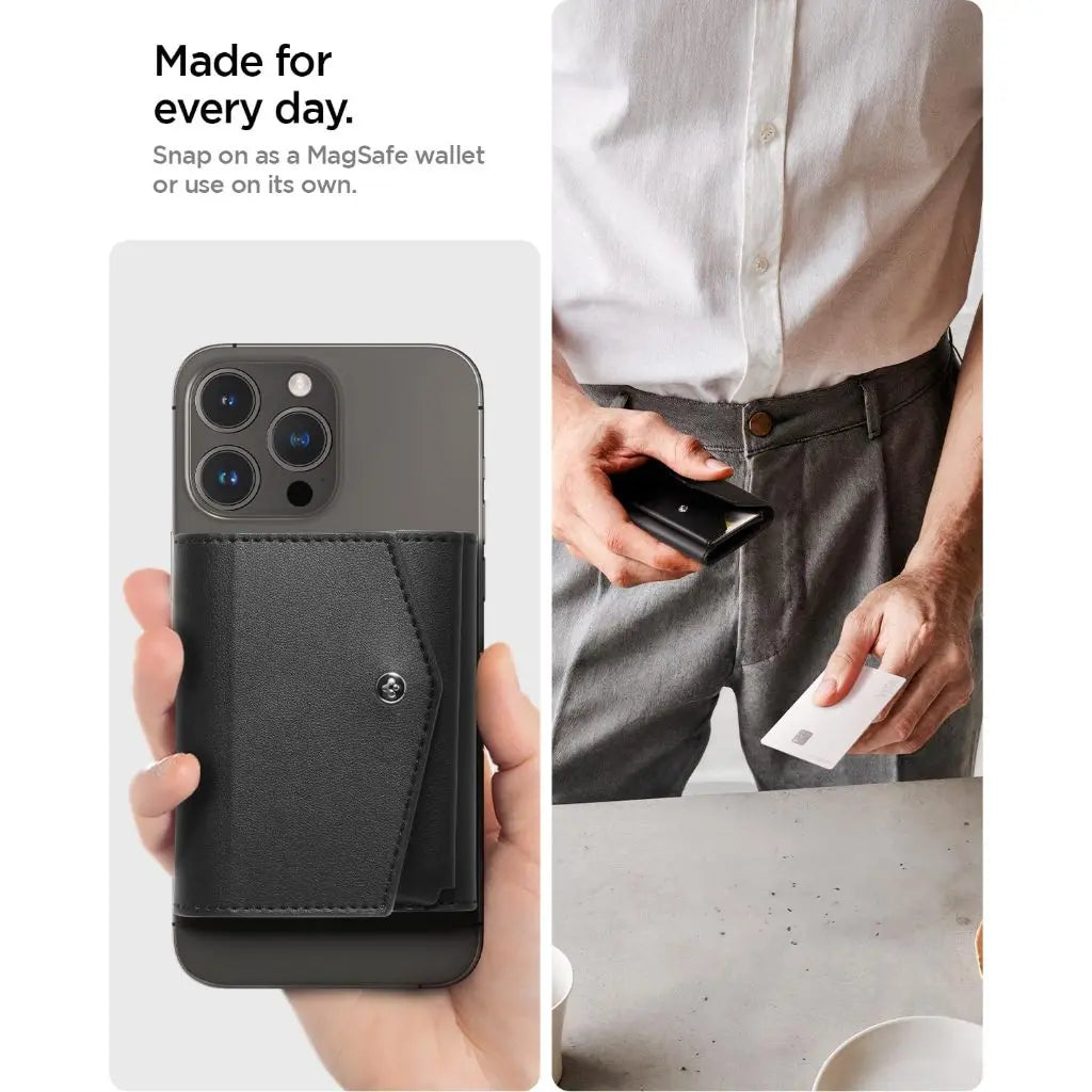 Spigen Valentinus Pro Magnetic Card Holder 3 Cards Magnetic Wallet Card Wallet Compatible with iPhone 16/15/14/13/12