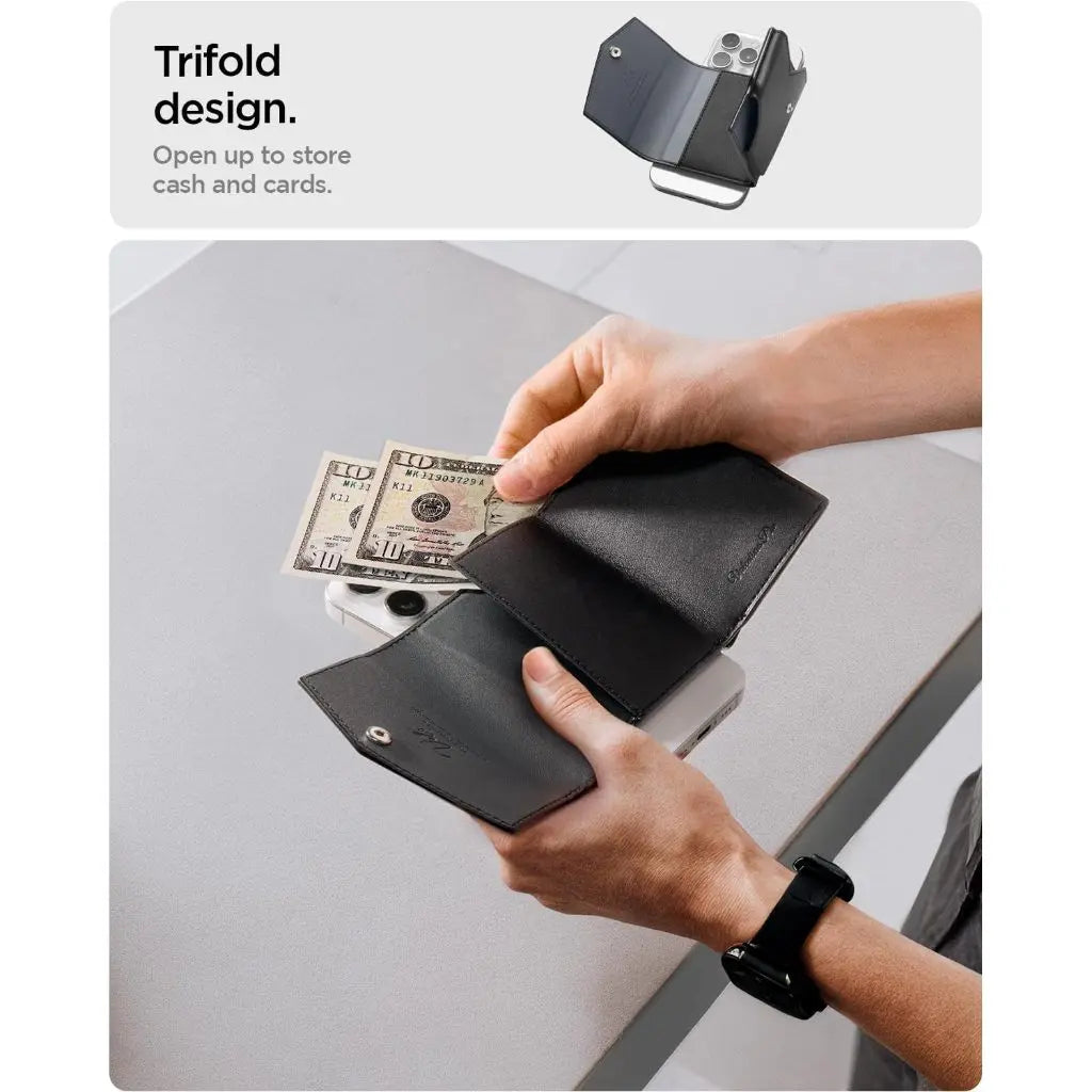 Spigen Valentinus Pro Magnetic Card Holder 3 Cards Magnetic Wallet Card Wallet Compatible with iPhone 16/15/14/13/12