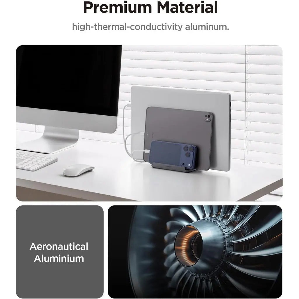 Spigen Vertical Laptop Stand Macbook Stand iPad Stand Adjustable Dock Stand Holder For Desk LD208S4