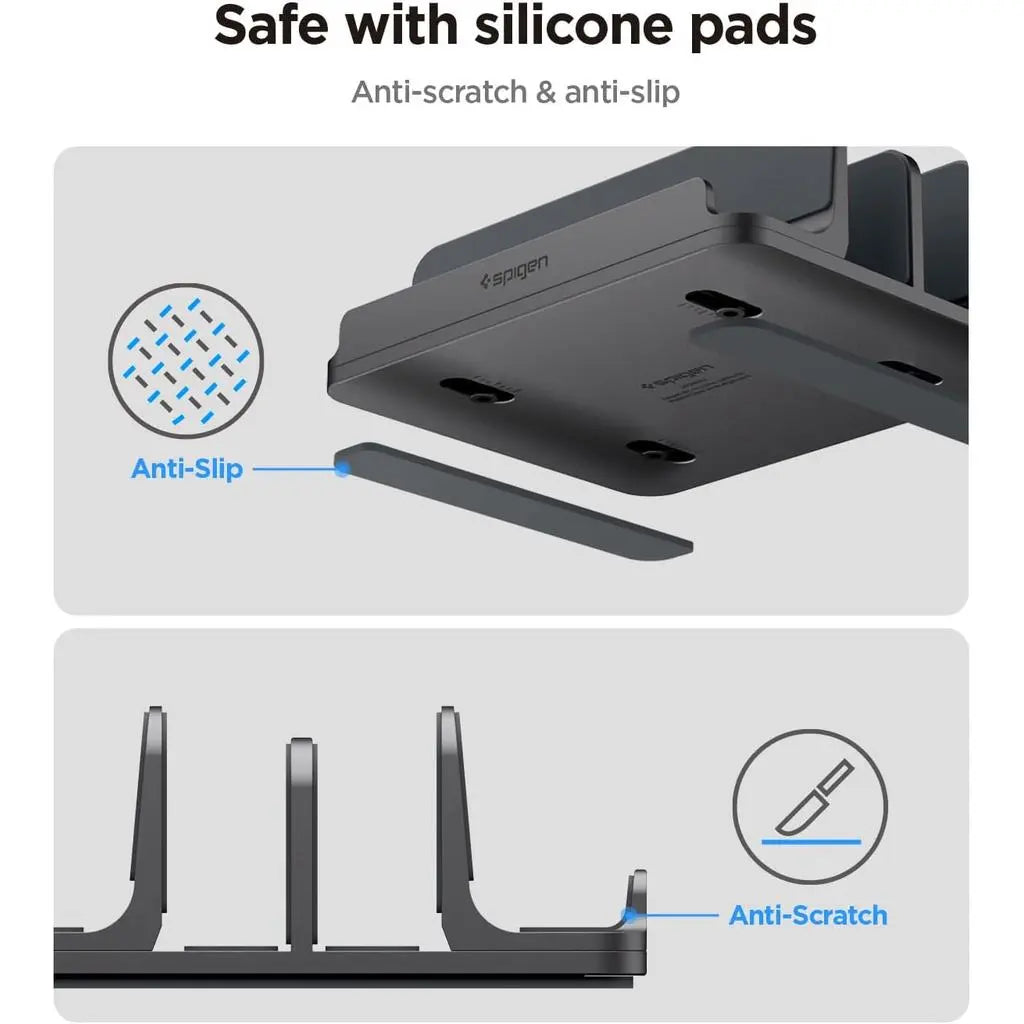 Spigen Vertical Laptop Stand Macbook Stand iPad Stand Adjustable Dock Stand Holder For Desk LD208S4