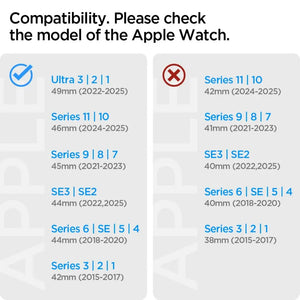 Spigen WBF1 Watch Strap compatible with Apple Watch Series (49mm / 46mm / 45mm / 44mm / 42mm) Watch Band