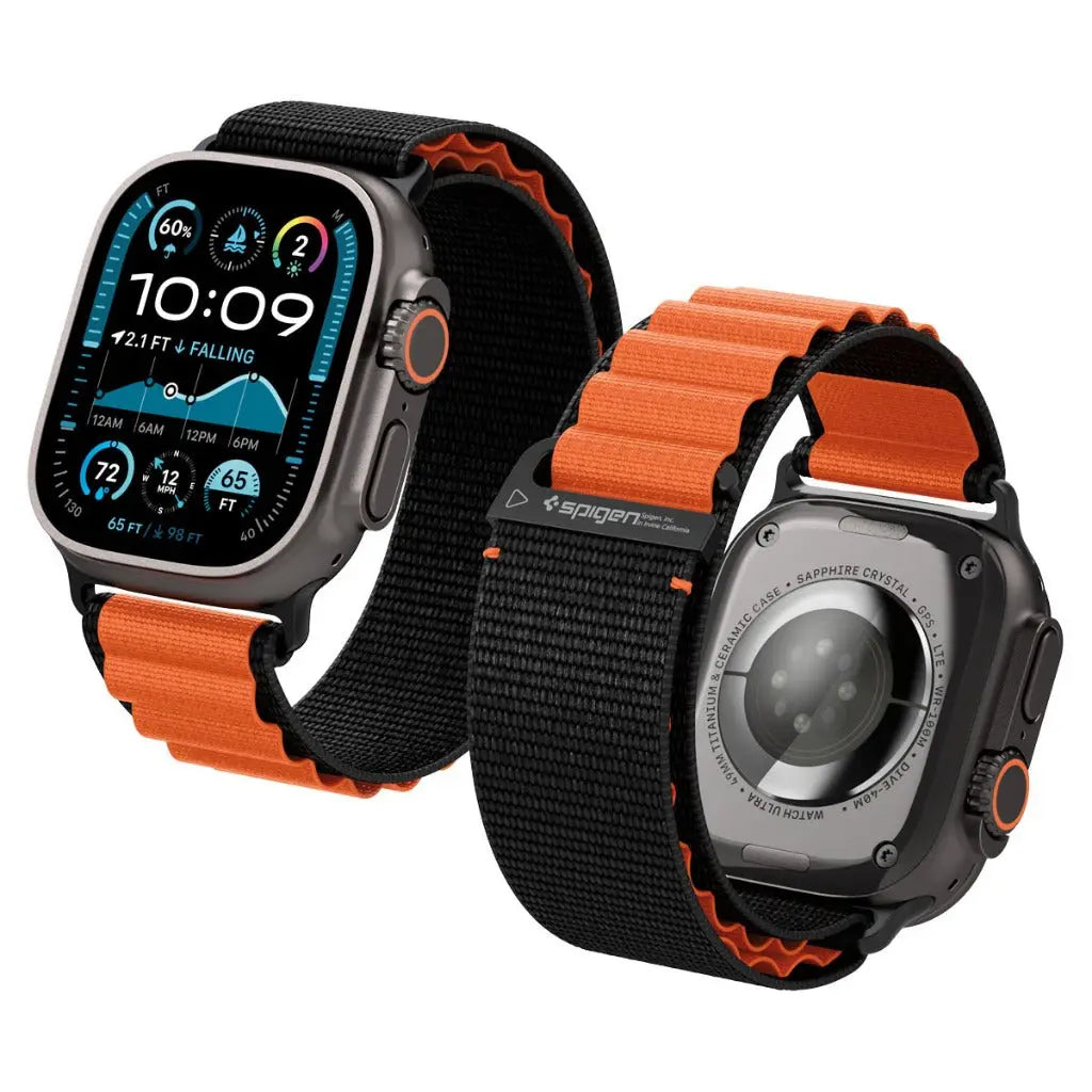 Spigen WBF1 Watch Strap compatible with Apple Watch Series (49mm / 46mm / 45mm / 44mm / 42mm) Watch Band