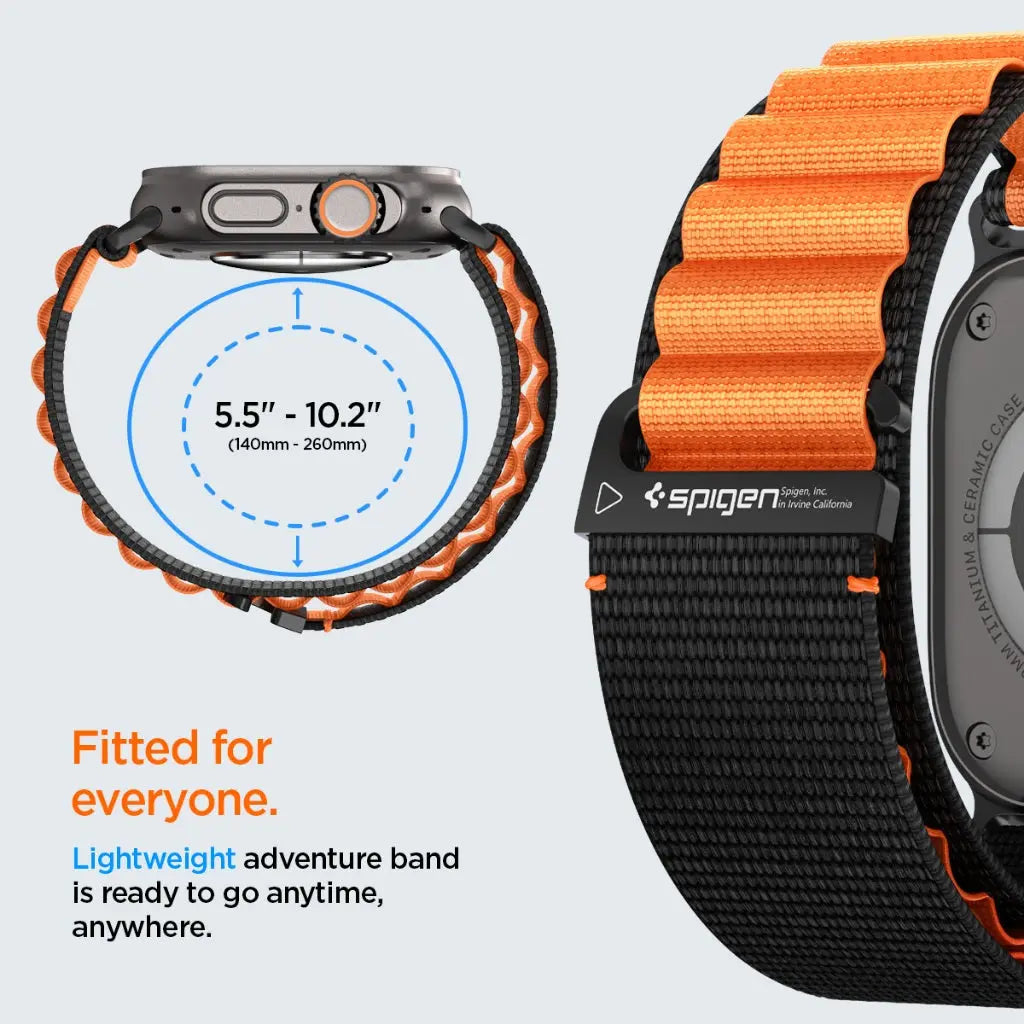 Spigen WBF1 Watch Strap compatible with Apple Watch Series (49mm / 46mm / 45mm / 44mm / 42mm) Watch Band