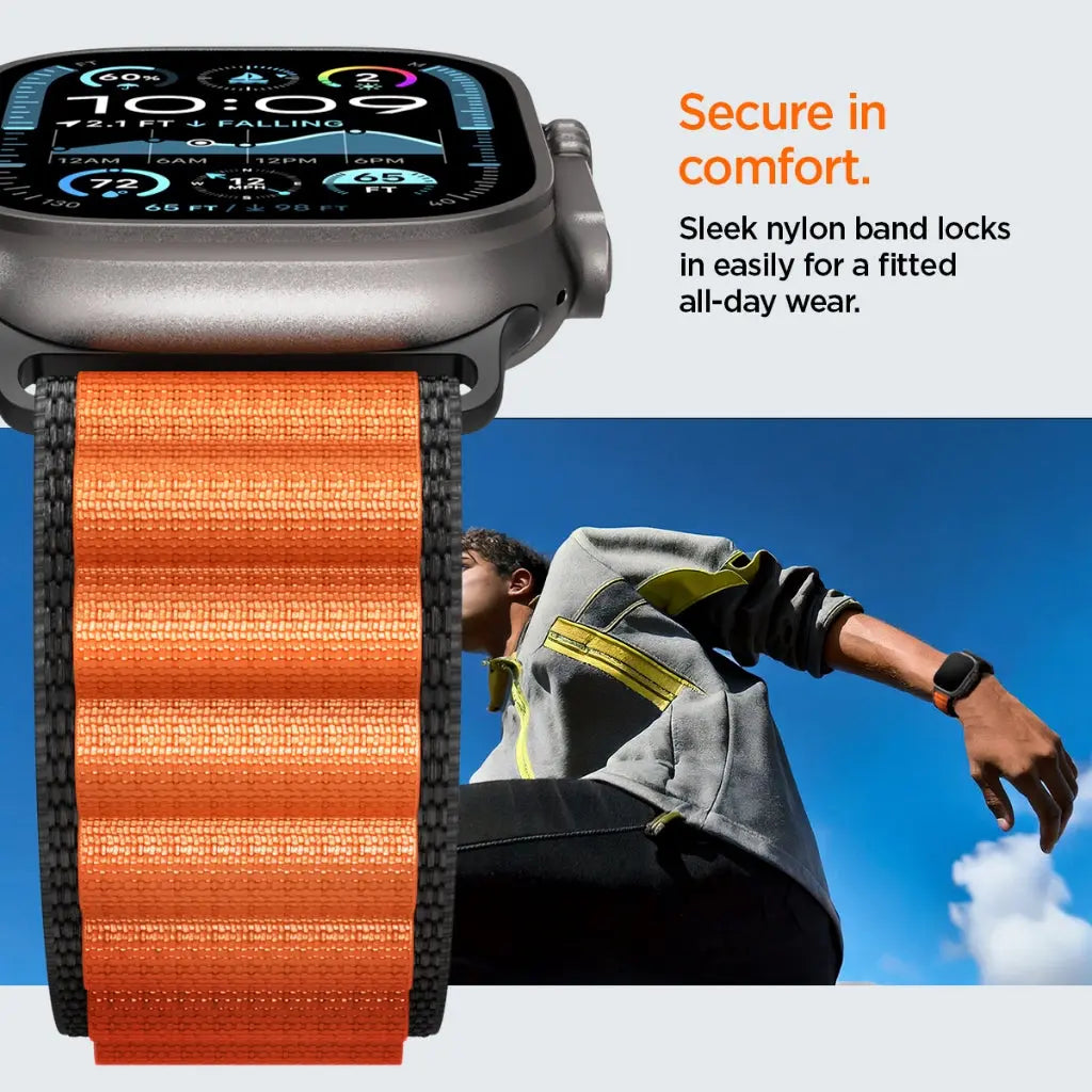 Spigen WBF1 Watch Strap compatible with Apple Watch Series (49mm / 46mm / 45mm / 44mm / 42mm) Watch Band