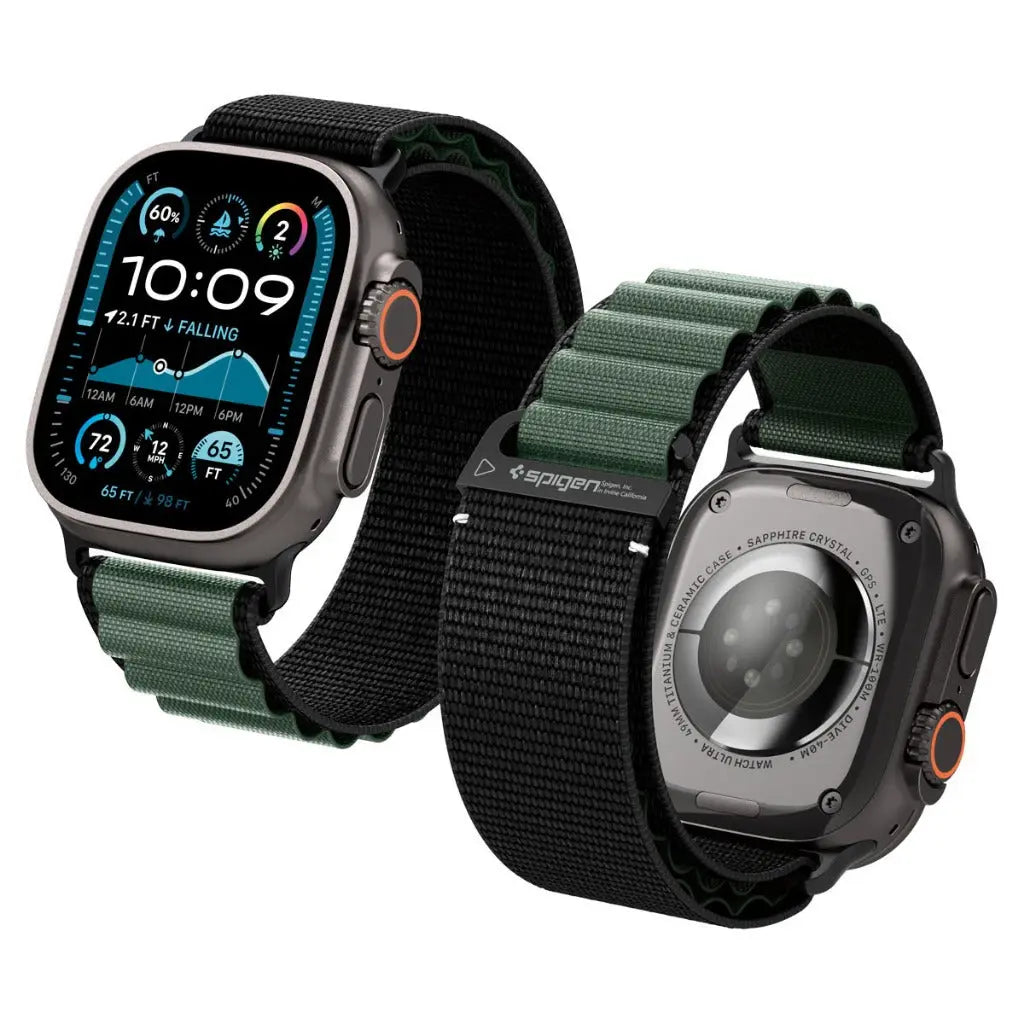 Spigen WBF1 Watch Strap compatible with Apple Watch Series (49mm / 46mm / 45mm / 44mm / 42mm) Watch Band