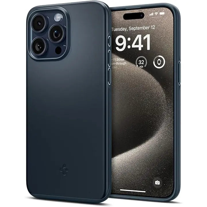 Spigen iPhone 15 Pro Max Case 6.7" Thin Fit Upgraded Protection and All Around Slim Coverage Casing iPhone Cover 2023