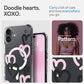 Spigen iPhone 16 Case 6.1" Case Ultra Hybrid MagFit Hearts Transparent Casing Air Cushion Technology Protection