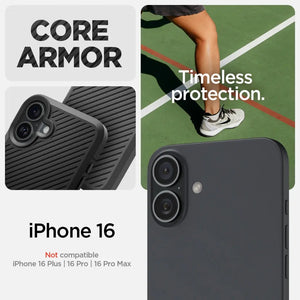 Spigen iPhone 16 Case 6.1" Core Armor Textured Design Air Cushion Technology Protection iPhone Casing Cover