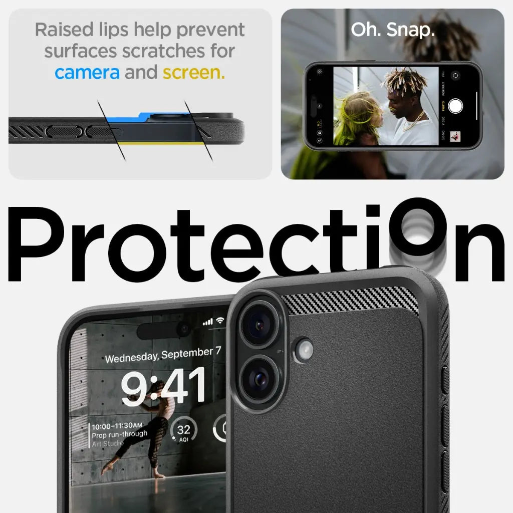 Spigen iPhone 16 Case 6.1" Rugged Armor Magfit Magnetic Phone Case Magnetic Casing Protective iPhone 16 Cover 2024