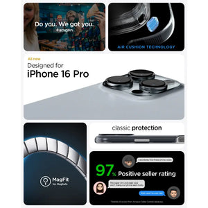 Spigen iPhone 16 Pro Case 6.3" Classic C1 MagFit Magnetic Compatible Case Magnetic Casing iPhone Cover