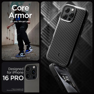Spigen iPhone 16 Pro Case 6.3" Core Armor Textured Design Air Cushion Technology Protection iPhone Casing Cover
