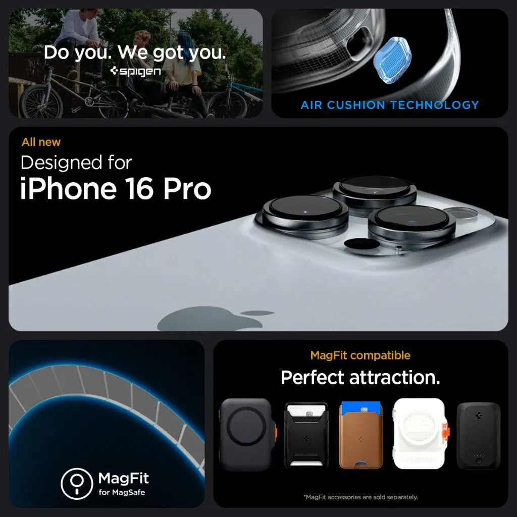 Spigen iPhone 16 Pro Case 6.3" Rugged Armor MagFit Magnetic Phone Case Magnetic Casing Protective iPhone Cover 2024