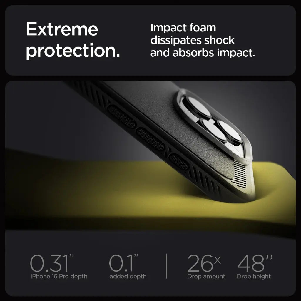 Spigen iPhone 16 Pro Case 6.3" Rugged Armor MagFit Magnetic Phone Case Magnetic Casing Protective iPhone Cover 2024