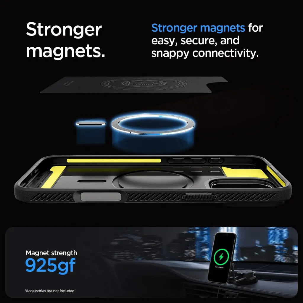 Spigen iPhone 16 Pro Case 6.3" Rugged Armor MagFit Magnetic Phone Case Magnetic Casing Protective iPhone Cover 2024