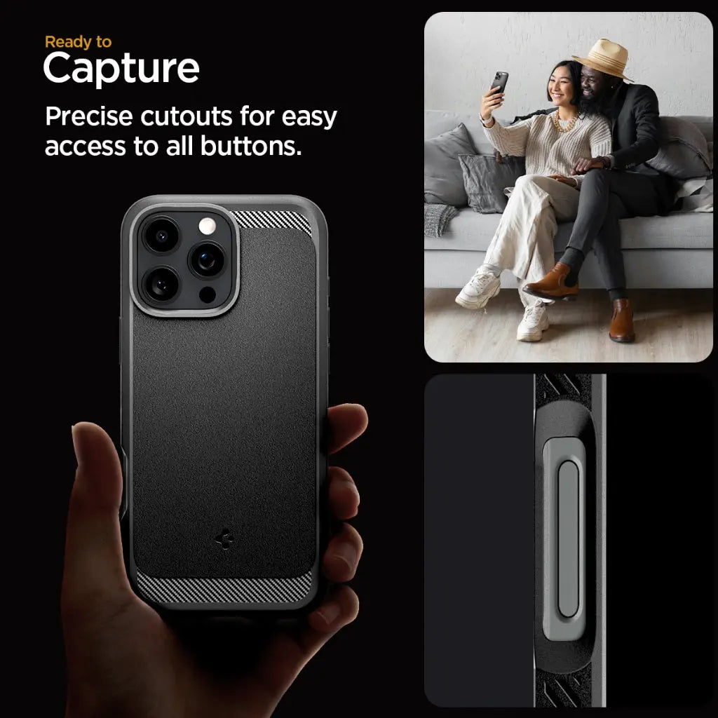 Spigen iPhone 16 Pro Case 6.3" Rugged Armor MagFit Magnetic Phone Case Magnetic Casing Protective iPhone Cover 2024
